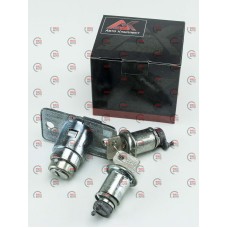 Личинки замка двери с корпусом багажника ВАЗ 2104 Авто-Комплект (хром)