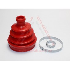 Пыльник ШРУСа наружный ВАЗ 2121, 21213, 21214, 2123 + хомуты CS-20 (DRIVE) полиуретан красный (чехол гранаты)