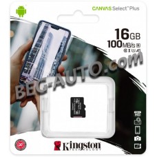 Карта памяти microSDHC 16GB class 10 Kingston до 100MB/s