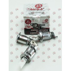 Личинки замка двери с корпусом багажника ВАЗ 2105, 2107 Лого-Д (хром)