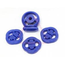 Подушка подвески глушителя (резинки) ВАЗ 2110, 2111, 2112 ПИК (к-кт 3+1шт) полиуретан синий