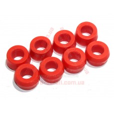 Втулки амортизатора заднего (8 шт.) ВАЗ 2101-2107, НИВА 2121 ПИК полиуретан красный